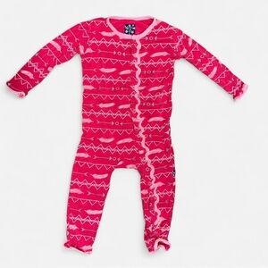 Kickee Pants Bamboo Pink Geometric Pajama Bottoms